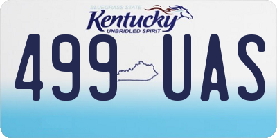 KY license plate 499UAS