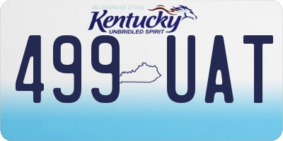KY license plate 499UAT