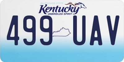 KY license plate 499UAV