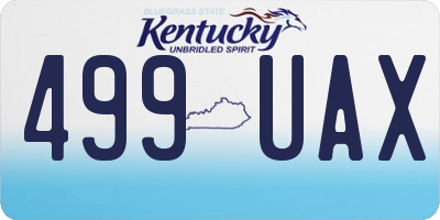 KY license plate 499UAX