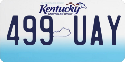 KY license plate 499UAY