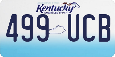 KY license plate 499UCB