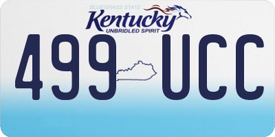 KY license plate 499UCC