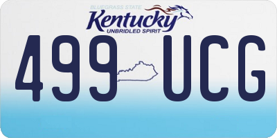 KY license plate 499UCG