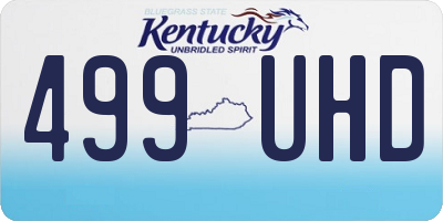 KY license plate 499UHD