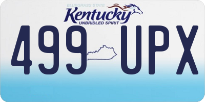 KY license plate 499UPX