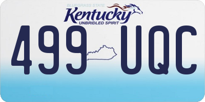 KY license plate 499UQC