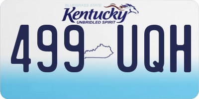 KY license plate 499UQH