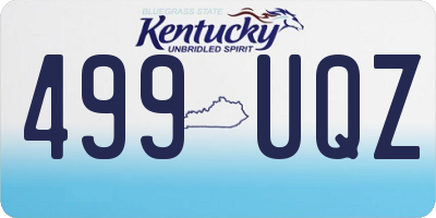 KY license plate 499UQZ