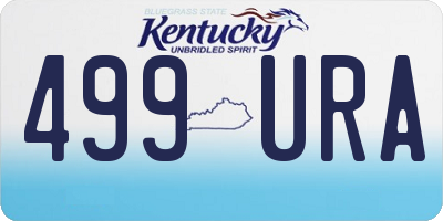 KY license plate 499URA