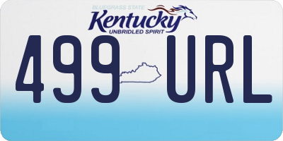 KY license plate 499URL