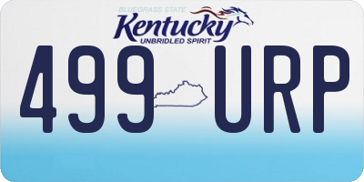 KY license plate 499URP