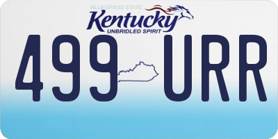 KY license plate 499URR