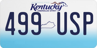 KY license plate 499USP
