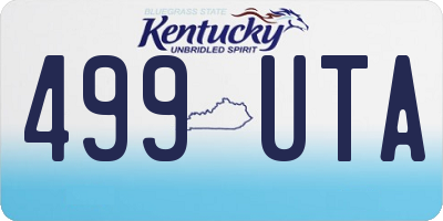 KY license plate 499UTA