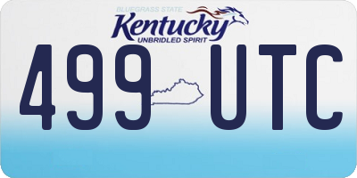 KY license plate 499UTC