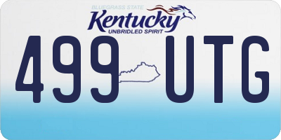 KY license plate 499UTG