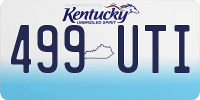 KY license plate 499UTI