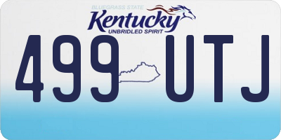 KY license plate 499UTJ