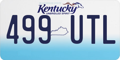 KY license plate 499UTL