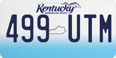 KY license plate 499UTM