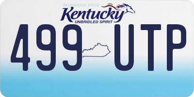 KY license plate 499UTP
