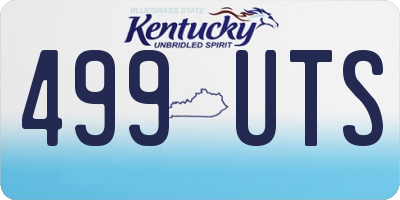 KY license plate 499UTS