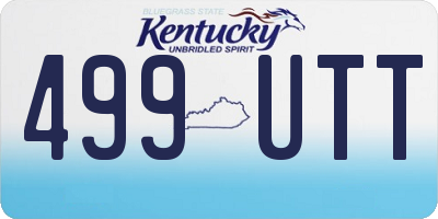 KY license plate 499UTT