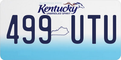 KY license plate 499UTU