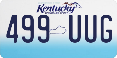 KY license plate 499UUG