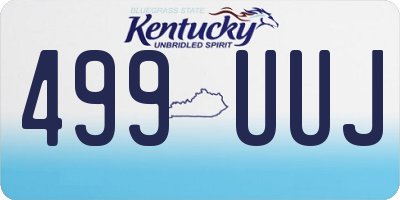 KY license plate 499UUJ