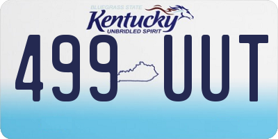 KY license plate 499UUT