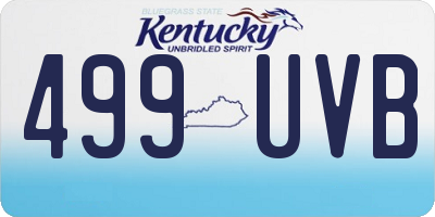 KY license plate 499UVB