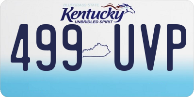 KY license plate 499UVP