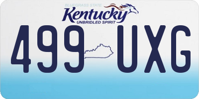 KY license plate 499UXG