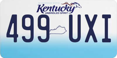 KY license plate 499UXI
