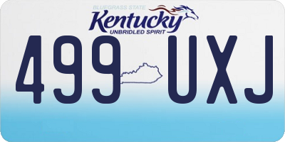 KY license plate 499UXJ