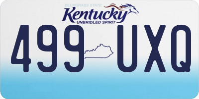 KY license plate 499UXQ