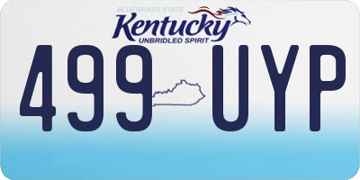 KY license plate 499UYP