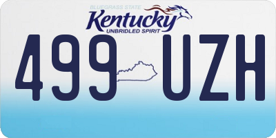 KY license plate 499UZH