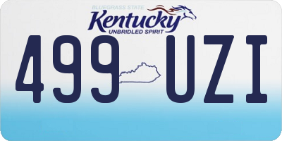 KY license plate 499UZI