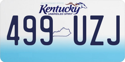 KY license plate 499UZJ