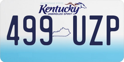 KY license plate 499UZP