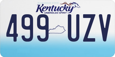 KY license plate 499UZV
