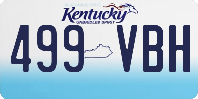 KY license plate 499VBH