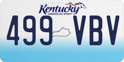 KY license plate 499VBV