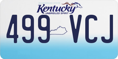 KY license plate 499VCJ