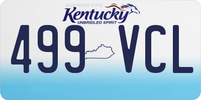 KY license plate 499VCL