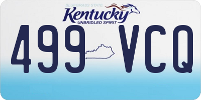 KY license plate 499VCQ