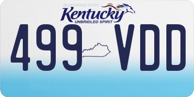 KY license plate 499VDD